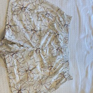 American Eagle Outfitters Floral Print Shorts - White and Multicolor